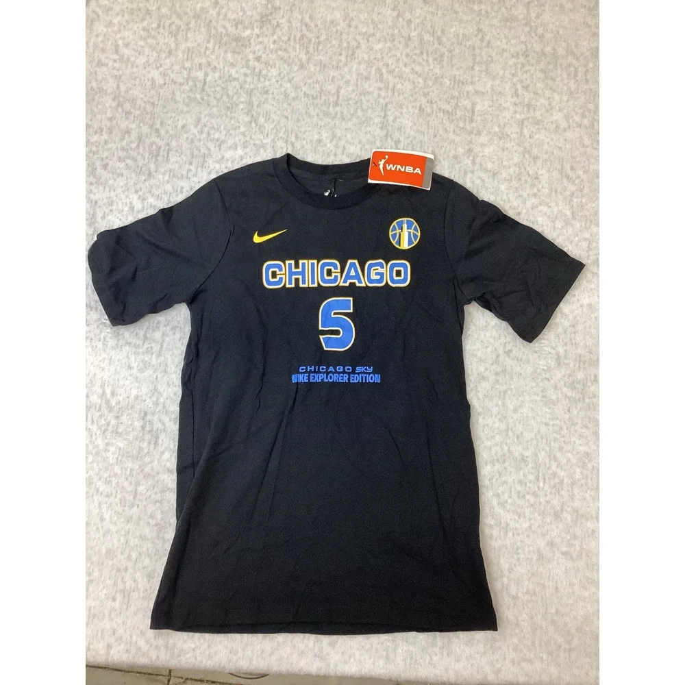 Nike Chicago Sky Angel Reese 5 WNBA Explorer Edition Kids T-Shirt‎ Black L 14/16